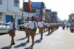 RSS takes out rally in Jammu city with swords, guns