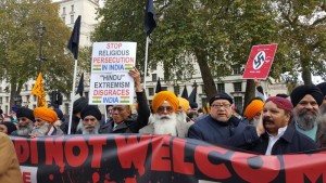 Kashmiris, Sikhs protest Modi's London Visit