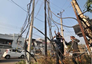 50 pc Aerial Bunched Cables (ABC) project work over in Jammu