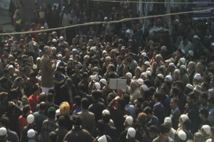 Anti-NFSA protests in Baramulla, protesters demanding opening of LOC to fetch rice from PoK