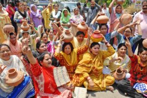 Protest over water, Power crisis in Jammu