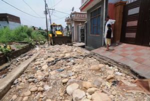Heavy rain damages Jammu roads, exposing quality of work