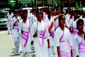RSS Women march in Jammu with swords