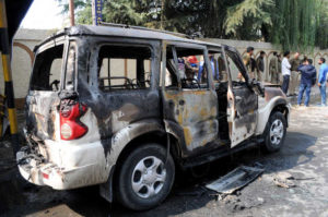 vehicle-set-ablaze-as-stray-clashes-continues-on-103rd-day