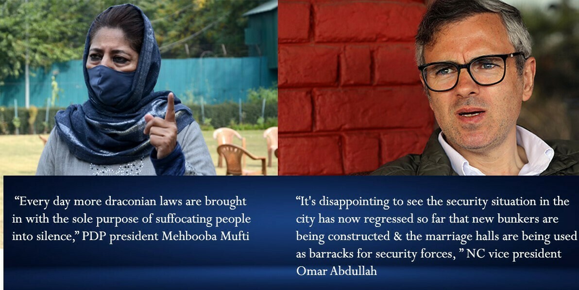Omar Abdulla, Mehbooba Mufti express strong objection to using community halls as security barracks