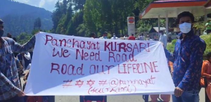 For demanding road connectivity eight persons booked in Bhaderwah