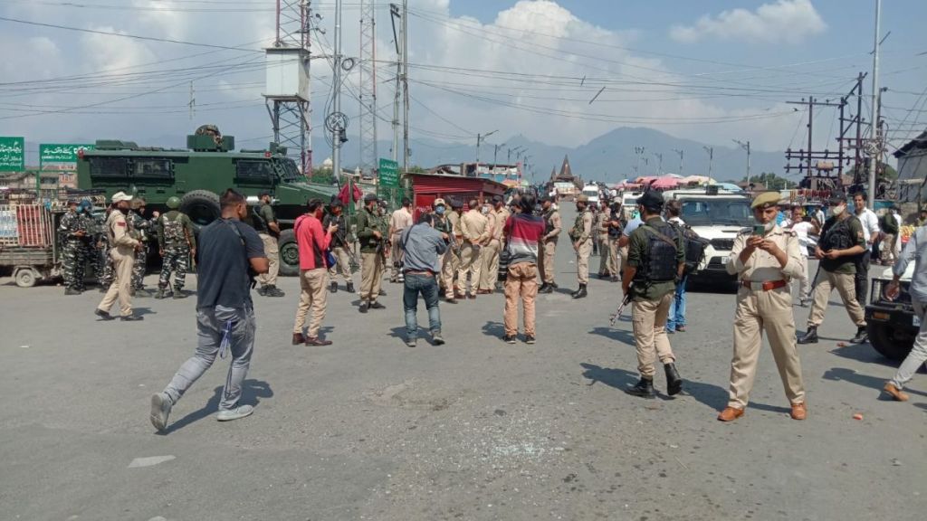 Grenade attack at Hari Singh High street, 02 Civilians injured