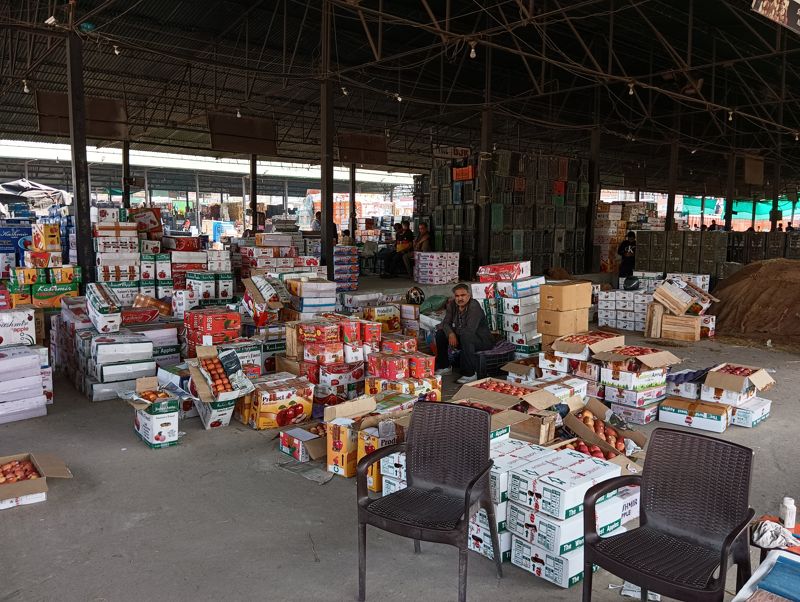 Flooded with apples, Jammu mandi sees dearth of buyers