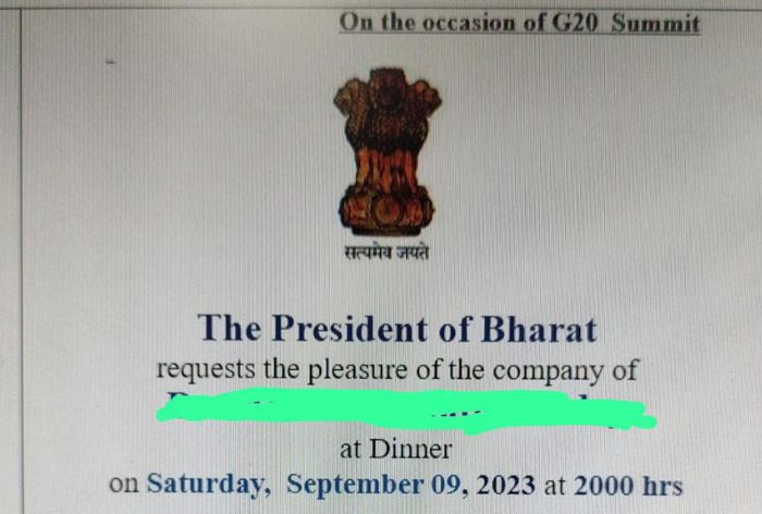 Presidential Invite for G20 Dinner Sparks Opposition Debate: 'India' Or 'Bharat'?
