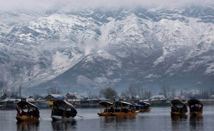 Picturesque Scenes as Srinagar Sees Second Snowfall of the Season