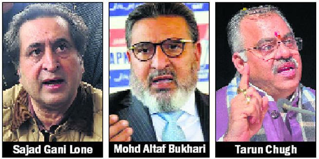 Strategic Encounters: Tarun Chugh, Sajad Gani Lone Meet with Altaf Bukhari Amid Alliance Buzz