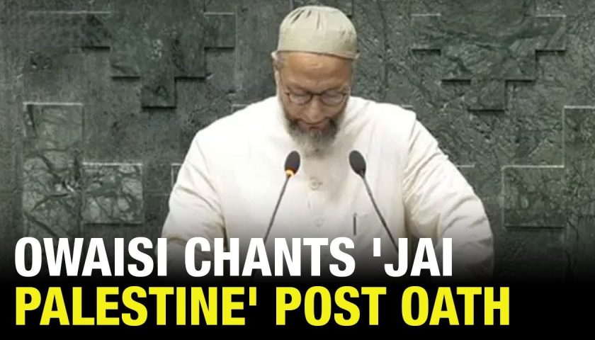Owaisi’s ‘Jai Palestine’ Chant Causes Stir in Indian Politics