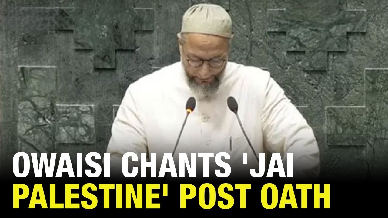 Owaisi’s ‘Jai Palestine’ Chant Causes Stir in Indian Politics