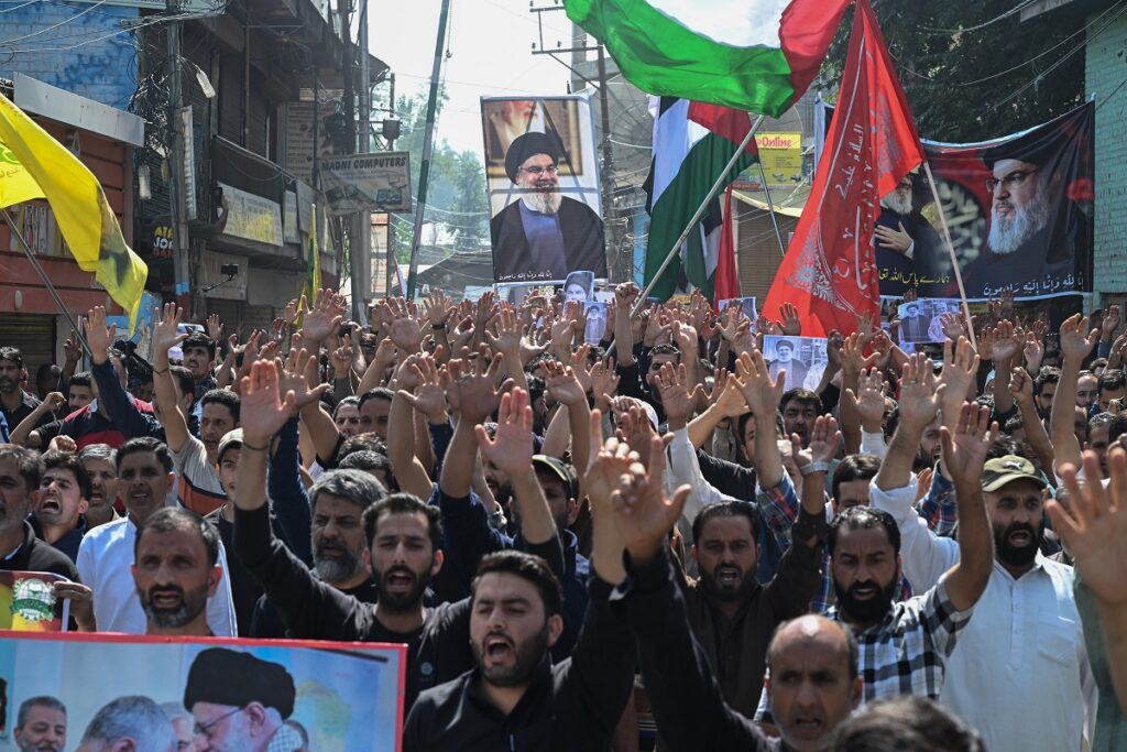 Anti-Israel Protests Sweep Budgam After Hezbollah Leader’s Assassination
