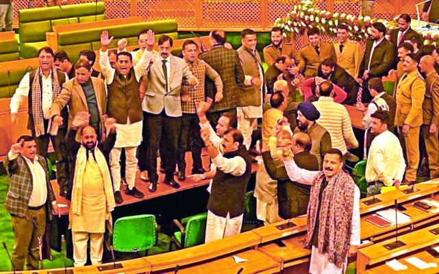 J&K Assembly's Special Status Resolution Sparks Chaos; BJP Cries Foul