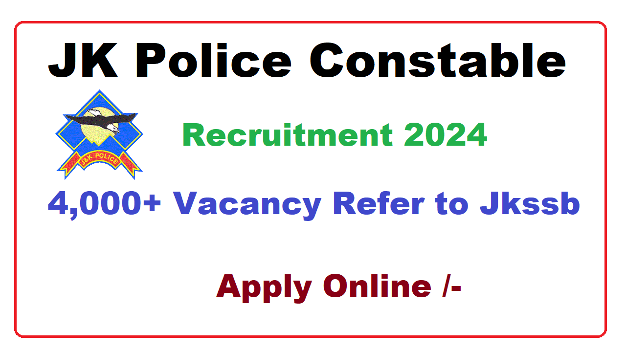 Massive Response: 5.5 Lakh Candidates Apply for 4000 Constable Jobs in J&K