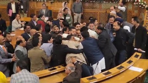 Sajad Lone and BJP Members Clash in JK Assembly Over Special Status Resolution