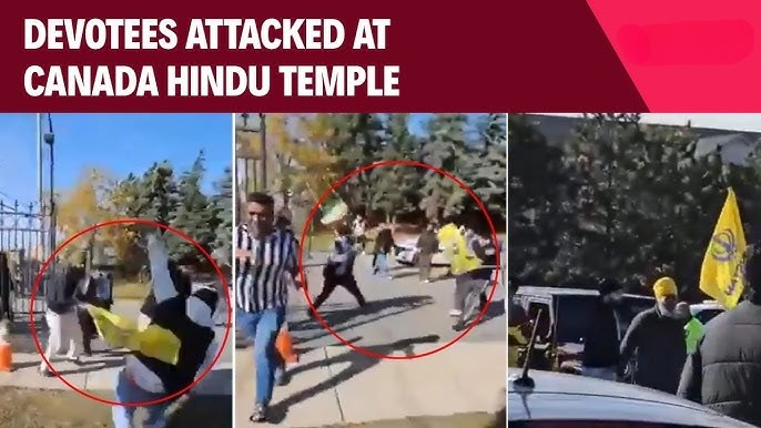 Violence at Canada Temple: Khalistanis Attack Hindu Devotees, Leaders React