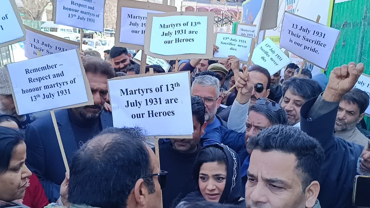 Historical Tensions Reignited: PDP Protests Against BJP Leader’s Comments on 1931 Martyrs