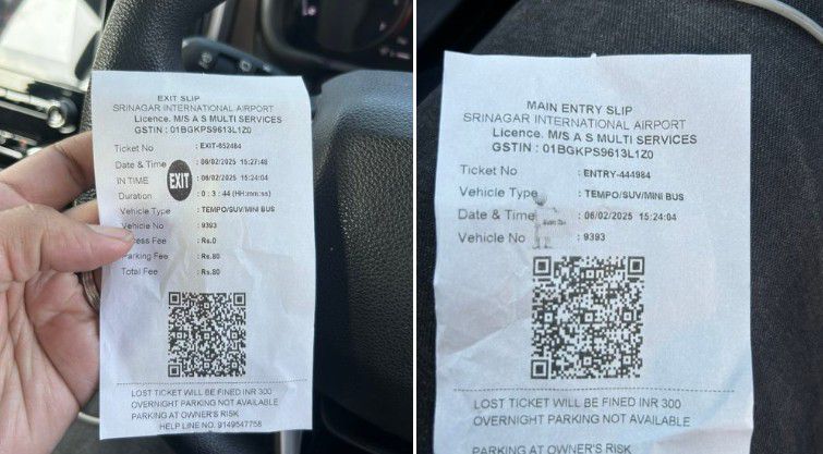 ₹40 for 6 Minutes: The Hidden Toll of Srinagar Airport’s Parking Predicament – A Kashmir-Specific Crisis?
