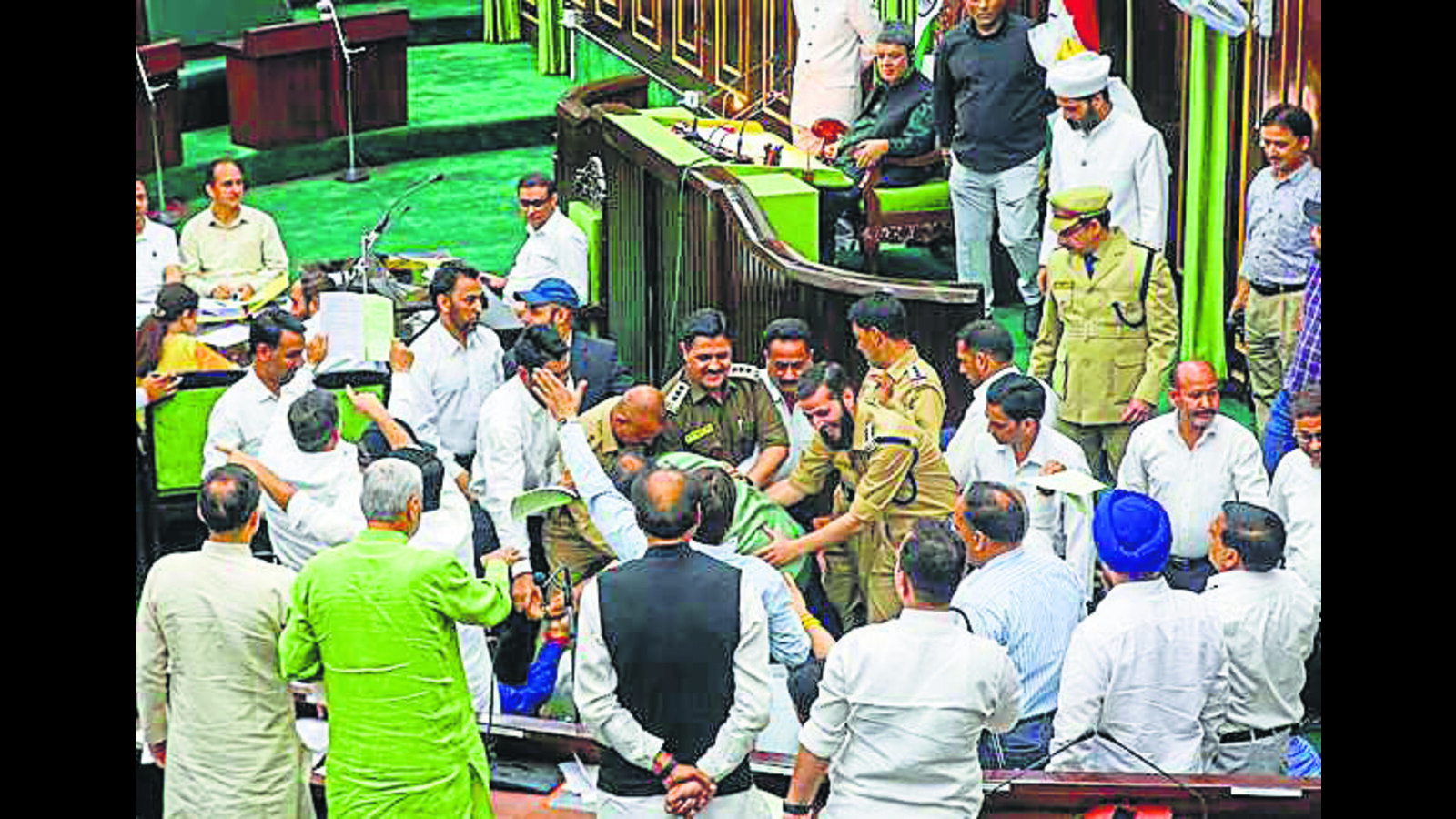 Chaos in J&K Assembly: MLAs Exchange Blows on Final Day of Budget Session