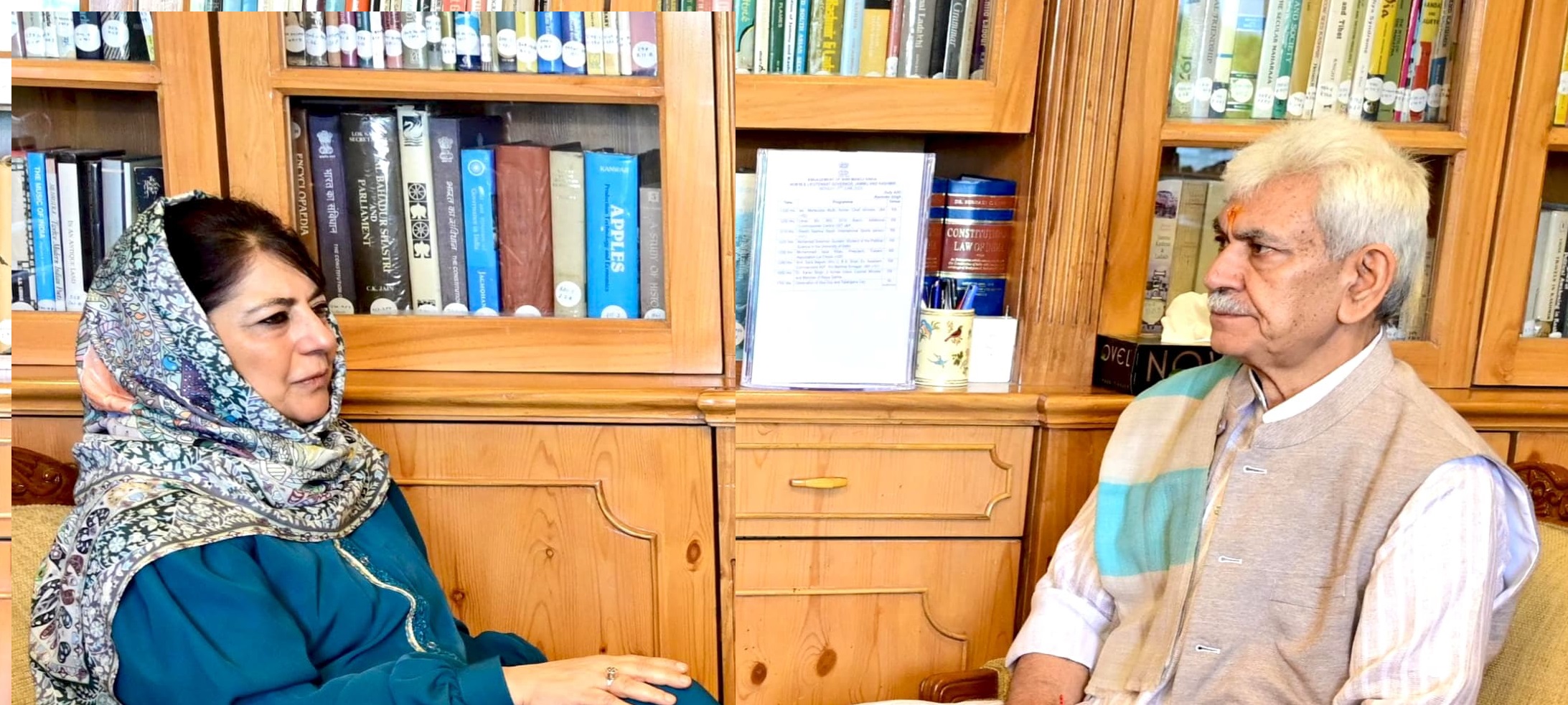 Mehbooba Mufti Advocates Kashmiri Pandit Return in Historic Meeting with J&K LG Manoj Sinha
