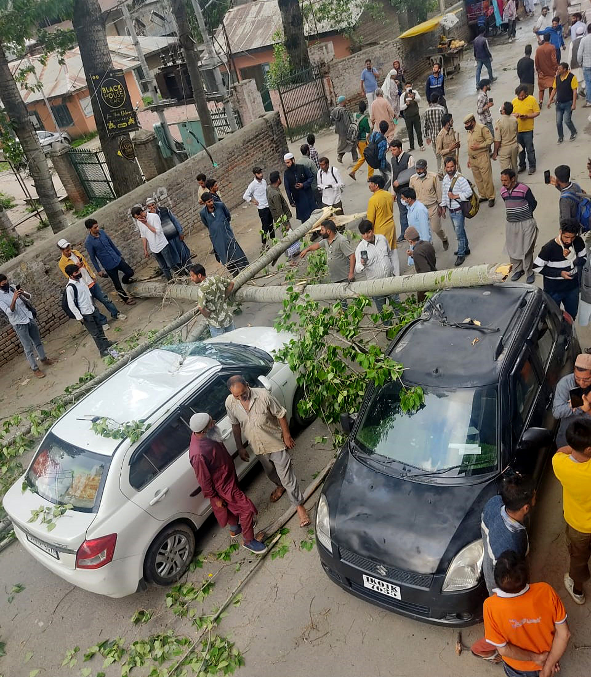 Rooftops Collapse, Power Snapped as Winds, Rain Lash Kashmir