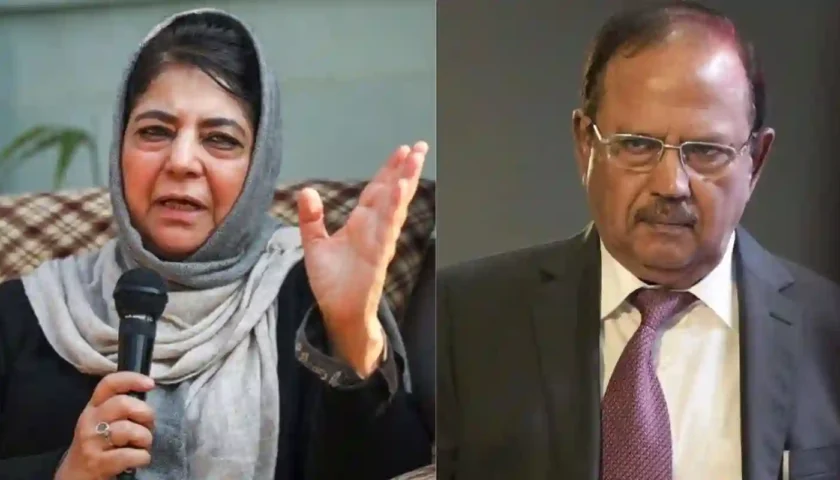 Mehbooba Mufti Slams NSA Ajit Doval’s ‘Revenge for History’ Remark, Warns of Communal Fallout