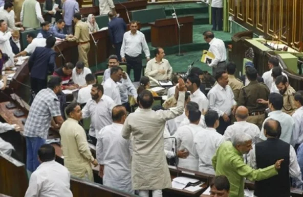 J&K Assembly Disrupted After LoP Sunil Sharma’s Pir Panjal Remark, Lawmakers Demand Apology