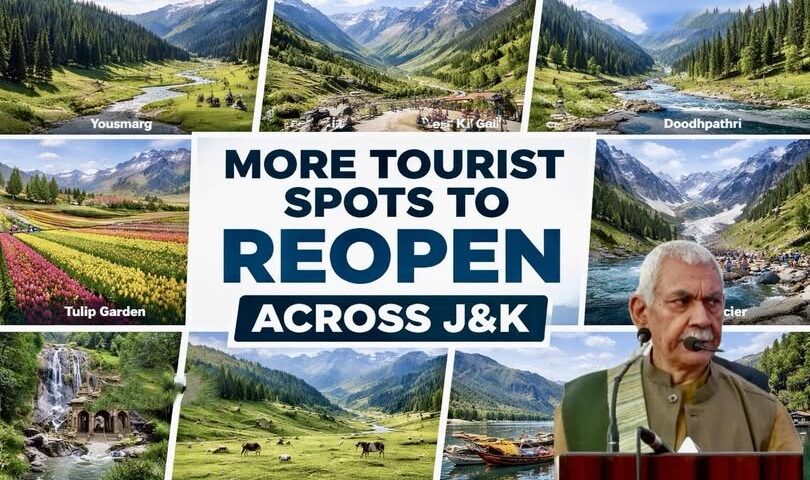 J&K Reopens 14 Tourist Spots After Security Review; 26 Destinations Now Operational Post-Pahalgam Attack