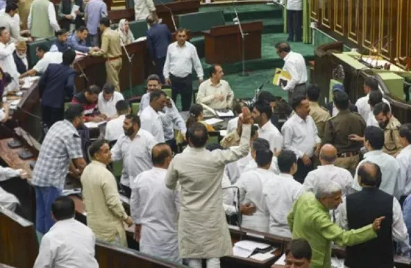 J&K Assembly Disrupted After LoP Sunil Sharma’s Pir Panjal Remark, Lawmakers Demand Apology