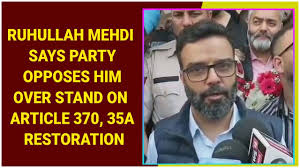 Ruhullah Mehdi Says Article 370 Restoration Is Real Mandate, Not Just Statehood