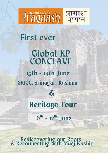 Historic Return: First Global Kashmiri Pandit Heritage Tour & Conclave to Be Held in Kashmir After 36 Years