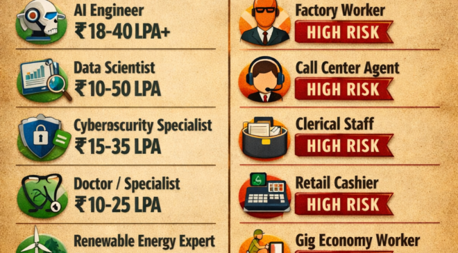 India Job Market 2026 Highest Paying Jobs, AI Careers & Roles at Risk Due to Automation