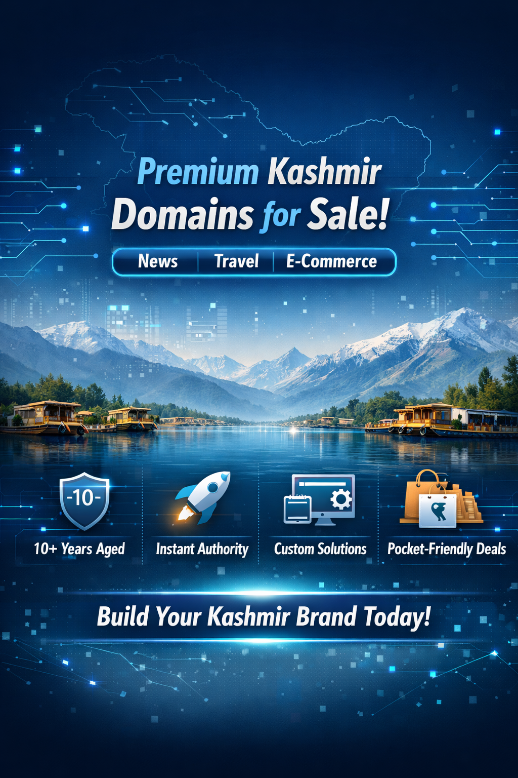 Premium Kashmir Domains for Sale (10+ Years Old) Build News, Travel & eCommerce Brands with Instant Authority