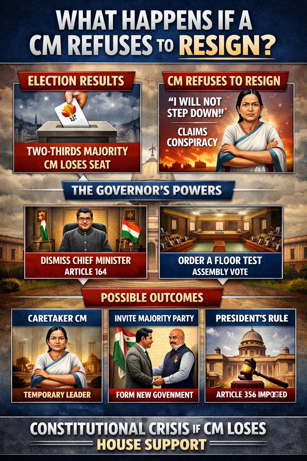 Mamata Banerjee Refuses to Resign After Defeat What Constitution Says on CM’s Powers