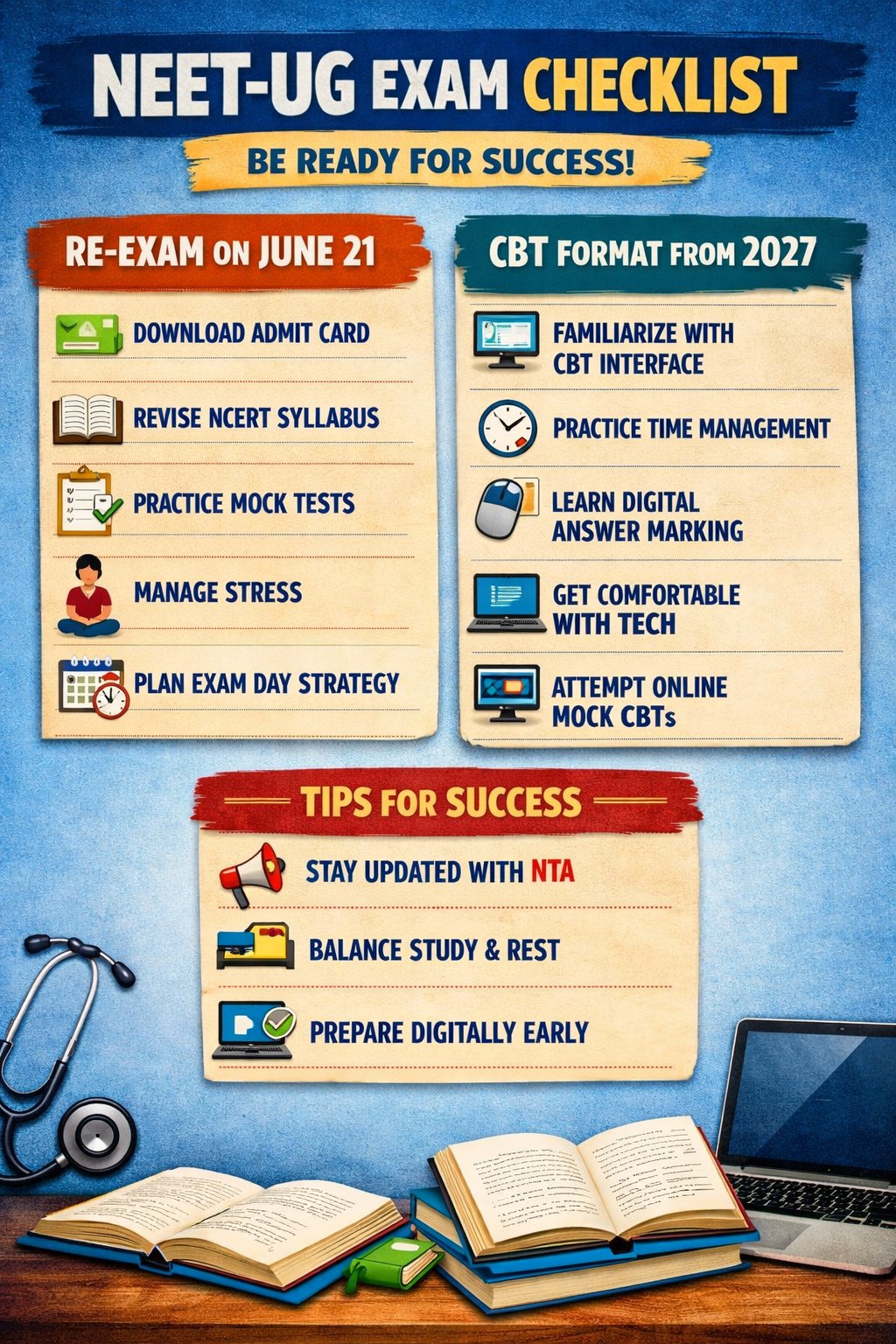 NEET-UG Re-Exam 2026 Announced June 21 Test Date Confirmed, NEET Goes Fully Computer-Based from 2027