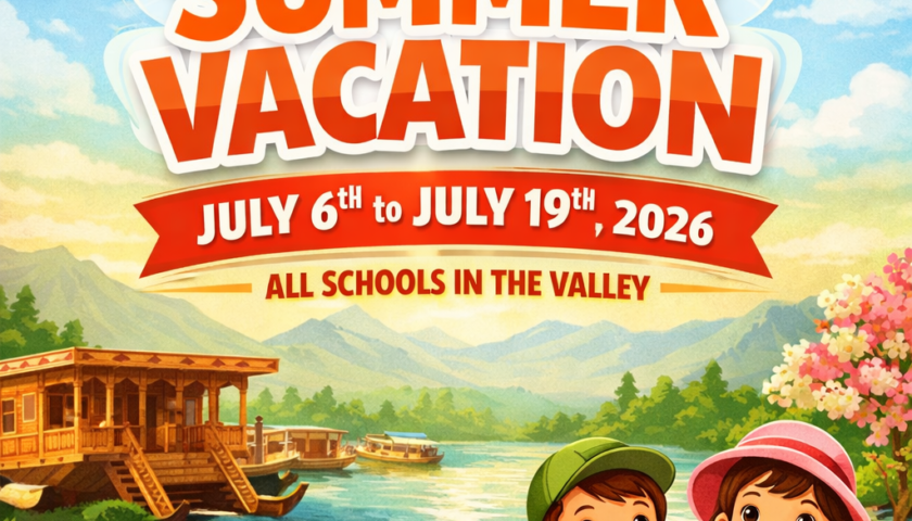 J&K Summer Vacation 2026 Kashmir Schools to Remain Closed from July 6 to July 19 Due to Heatwave