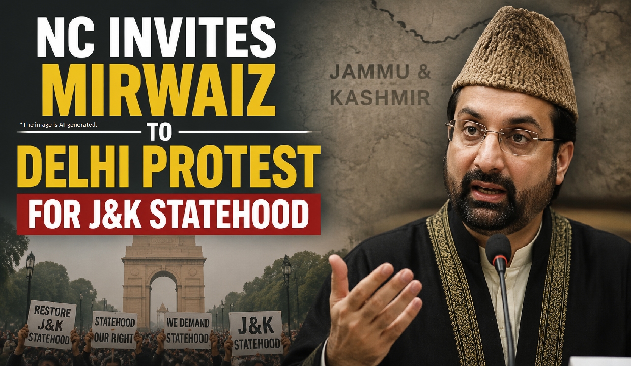 National Conference Clarifies Mirwaiz Invitation for Delhi Protest, Says Statehood Restoration Remains Sole Agenda